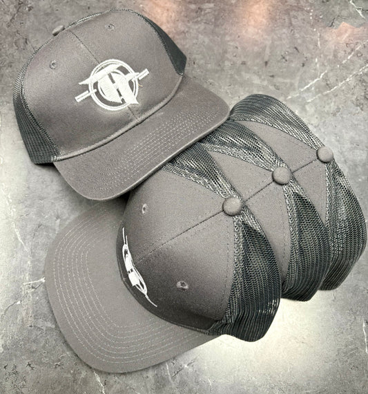 Grey Trucker Snapback Cap