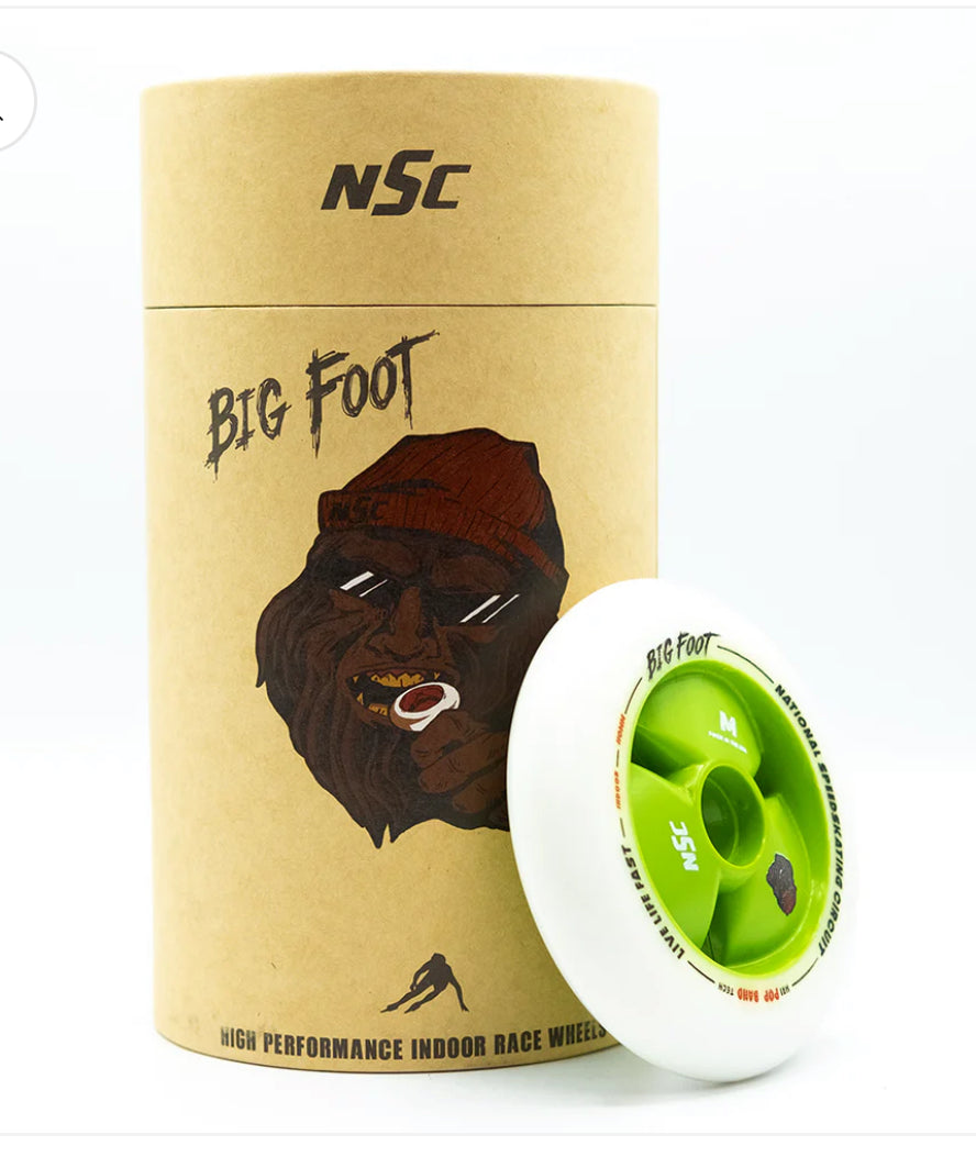 NSC Bigfoot 2 Race Wheels Green Hub 8-Pack